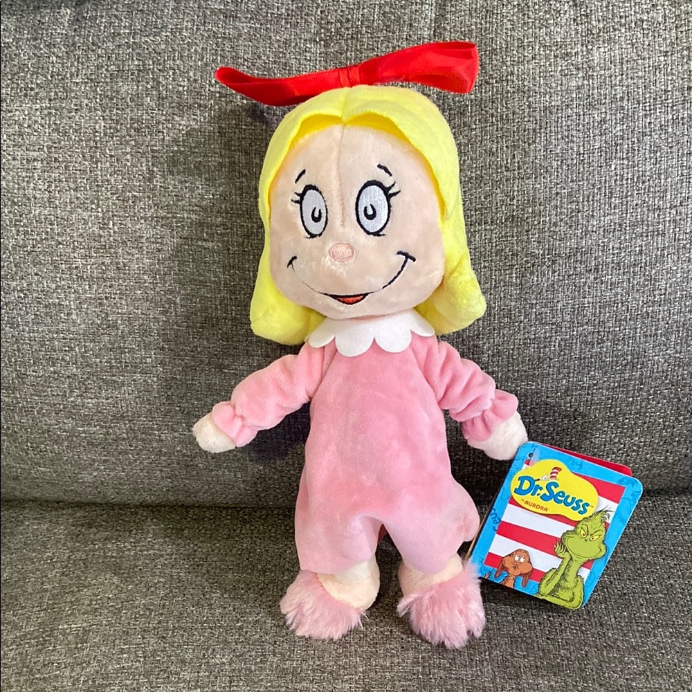 NWT Dr. Seuss Pink and Yellow Stuffed Animal